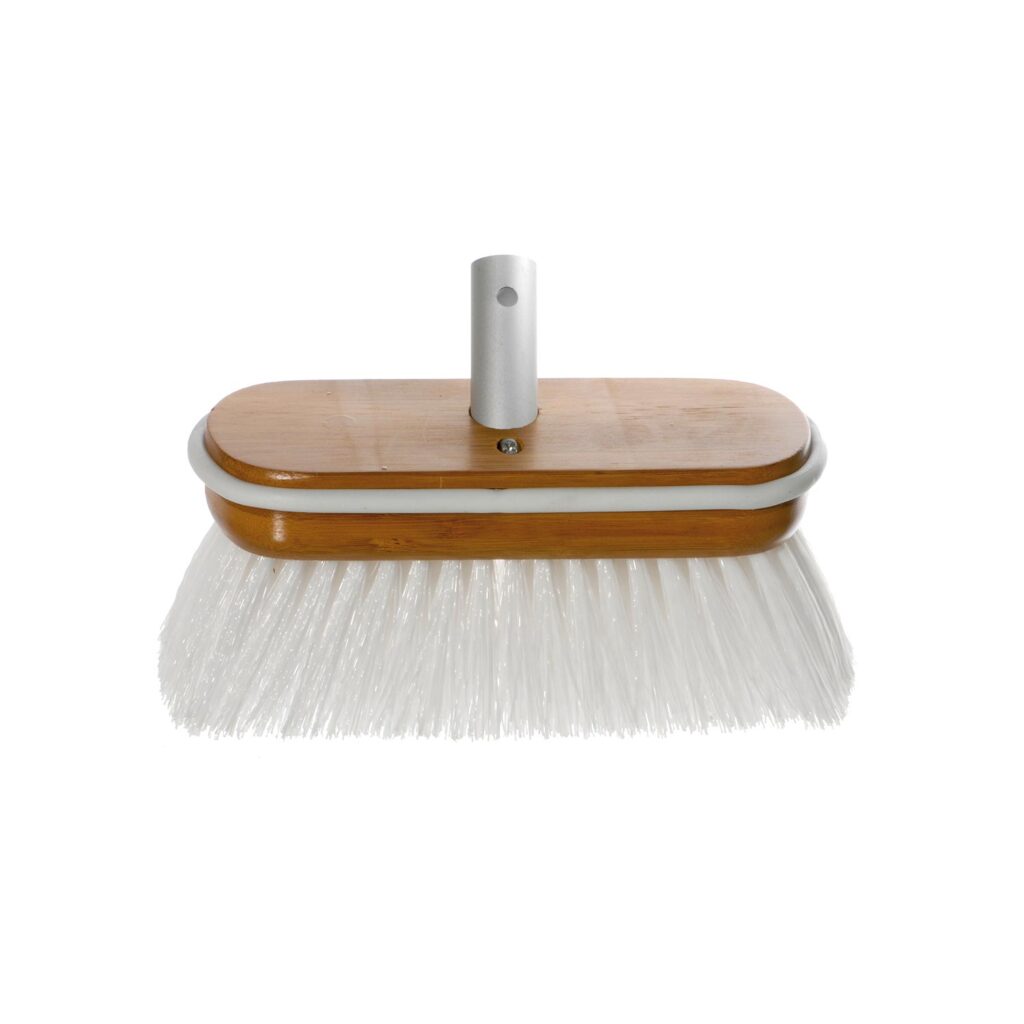 Krtača Deluxe iz bambusa trdimi ščetinami bele barve